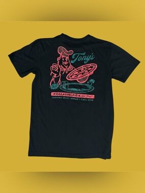Men's Tony Hawk Tony's Pizza Graphic Tee - Black Green & Red Size Small